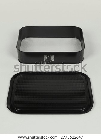 Rectangular Springform Cake Pan on a gray background