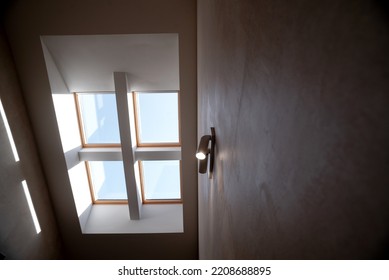 Rectangular Window On The Ceiling Of The Building