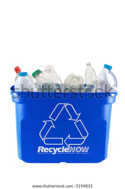 Recycle Bin Filled Plastic Bottles Stock Photo (Edit Now) 3194833