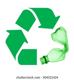 Recycle symbol isolated on white background  - Shutterstock ID 504321424