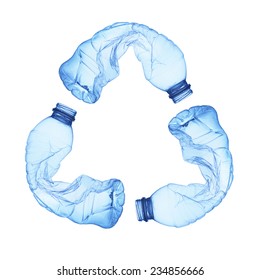 Recycle symbol made of used plastic bottles  - Shutterstock ID 234856666