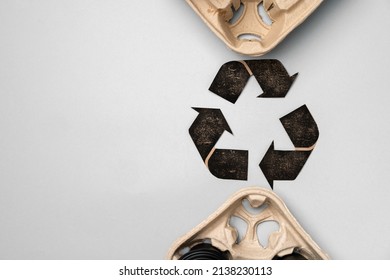 Recycle Takeout Coffee Cups And Trays Ecological Concept