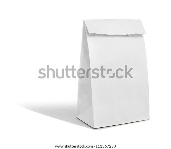 Download Recycle White Paper Bag Mockup Isolate Stock Photo (Edit ...