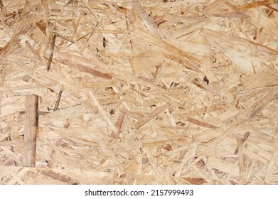 Recycled Compressed Wood Chippings Board. The Texture Of The Plywood Panel.