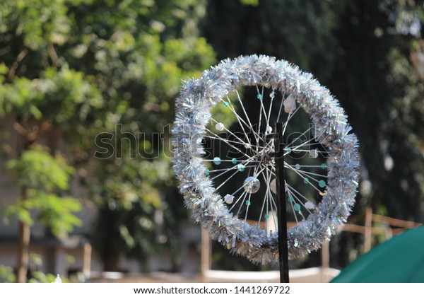 Recycled Cycle Wheel Decorative Items Stock Photo Edit Now