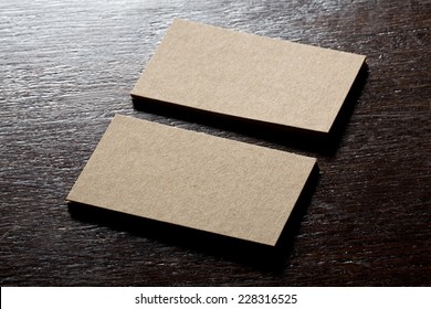 Recycled Paper Business Cards Mock Up