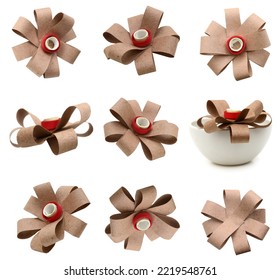 Recycled Paper Flowers On Decoratio