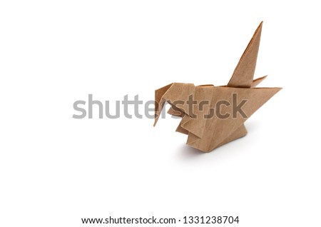 Recycled Paper Origami Paper Bird Stock Photo Edit Now