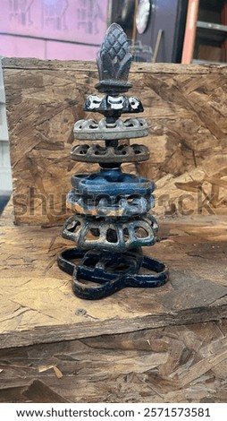 Similar – Image, Stock Photo Steel faucet with knobs at kitchen sink