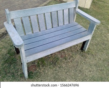 Recycled Plastic Re-manufactured Into A Blue Picnic Bench