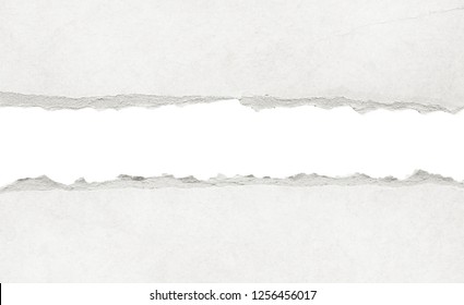 Recycled white torn horizontal note paper texture, light background. - Shutterstock ID 1256456017