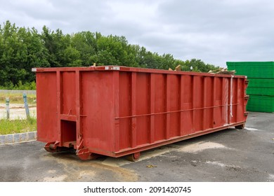 Recycling garbage waste management container with construction material in the new building construction work - Powered by Shutterstock