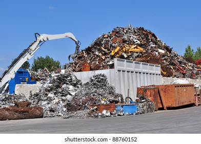 Recycling Mountain Iron Scrap Recycling Factory Stock Photo 88760152 ...