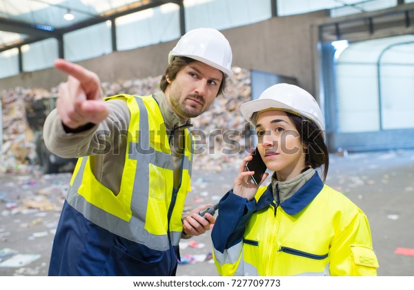 recycling workers in\
factory