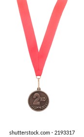 A Red 2nd Place Medal