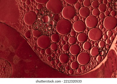 Red Abstract Background Gem Circle Shapes Creating The Illusion Of A Painting