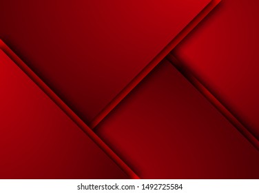 Red abstract background vector with geometric design. Vector illustration for business presentation - Shutterstock ID 1492725584