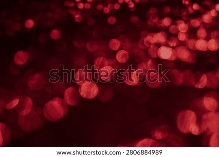 Red Abstract Bokeh Background With Soft Defocused Light Circles