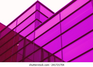 Red Abstract glass architecture windows
