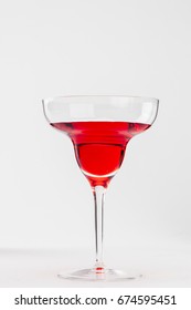 Red Alcoholic Drink Isolated Background 