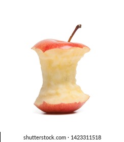 Red Apple Core Isolated On A White Background