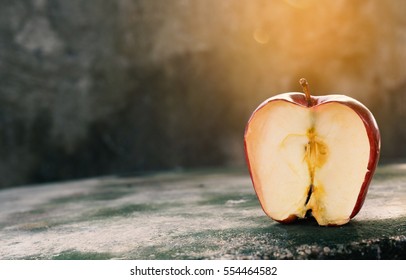 Red Apple Half Background