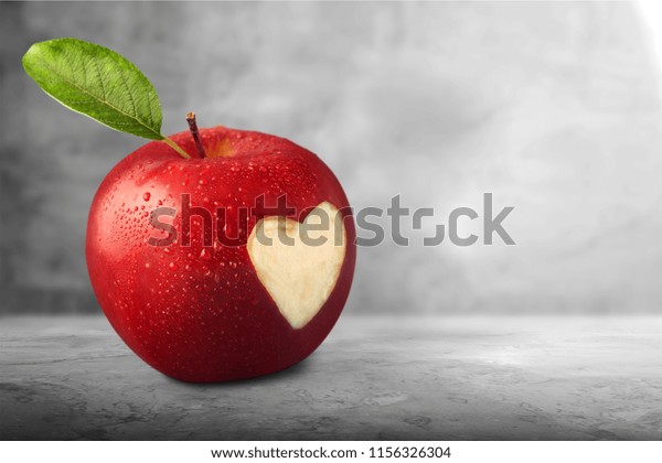 Red Apple Heart Shaped Cutout Stock Photo 1156326304 Shutterstock