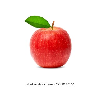 roter Apfel einzeln auf weißem Hintergrund
