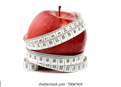 Red Apple And Measure Tape