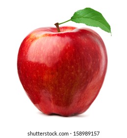 Red apple on white background - Shutterstock ID 158989157