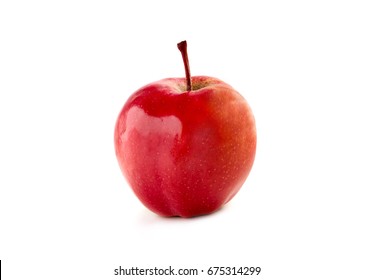 Red Apple On White Background