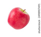 Red apple (pink lady apple) isolated on white background. Clipping path.