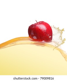 Red Apple In Splash