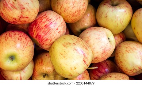 Red Apples Close Up, For Background Or Texture