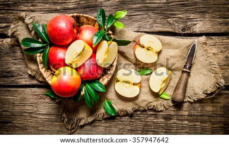 Similar – Image, Stock Photo red apple cut in half