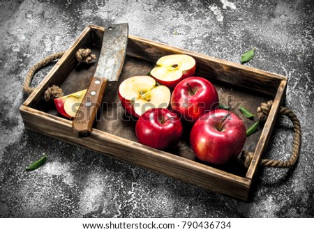 Similar – Image, Stock Photo red apple cut in half