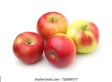 red apples on a white background