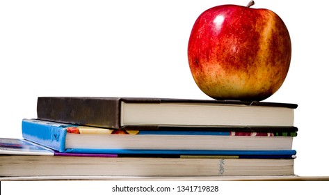 Red apples put on book with background - Shutterstock ID 1341719828