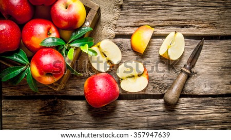 Similar – Image, Stock Photo red apple cut in half