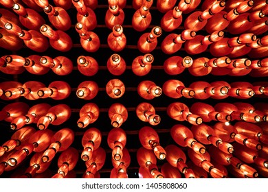 Red Asian Lamps at the Phuket Vegetarian Festival in Thailand, Asia  - Powered by Shutterstock