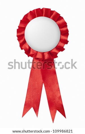 Red award ribbons badge
