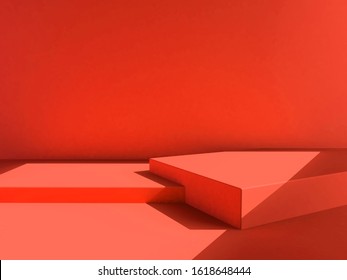 red background, red backdrop, scene, chinese new year, valentine, love mood heart tone - Shutterstock ID 1618648444