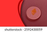 Red background investments of token ethereum