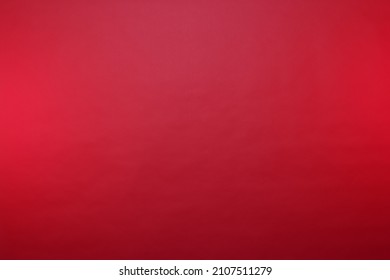 Red Background For Photo Shooting In Studio With Gradient Lighting To See Texture Of Paper Limbo, Wide Horizontal