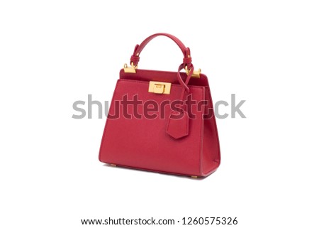 Red bag isolated on white background
