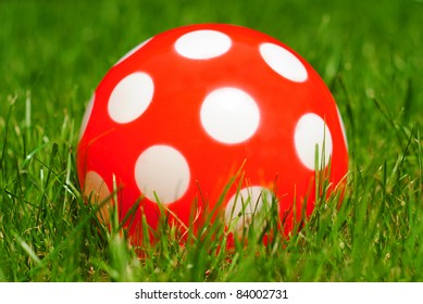 Red Ball On Green Grass