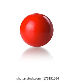 Red ball on white background