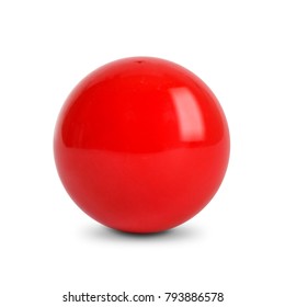 Red ball, Snooker Ball on white background
