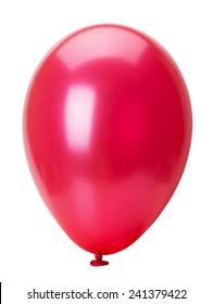 Red Balloon Isolated On The White Background