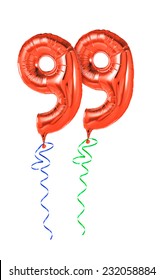 Red Balloons With Ribbon - Number 99